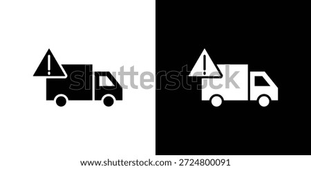 Delivery delay icon silhouette vector flat illustration design pack.