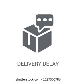 Delivery Delay icon. Trendy Delivery Delay logo concept on white background from Delivery and logistics collection. Suitable for use on web apps, mobile apps and print media.