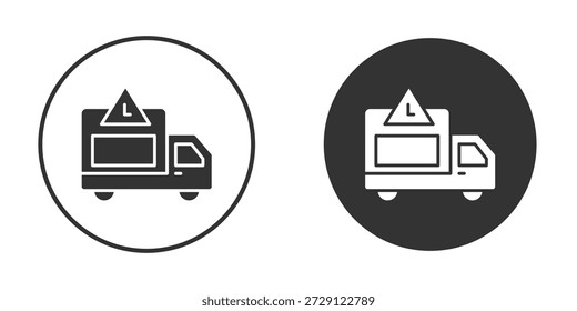Silhueta vetorial de ícone de atraso de entrega em preto. vetor de ícone plano simples.
