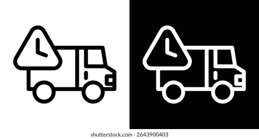 ícone de atraso de entrega vetor ilustração de elemento simples editável