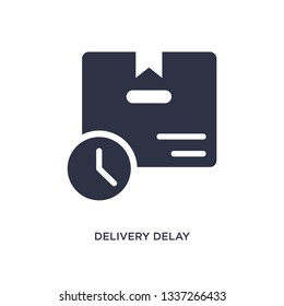 delivery delay isolated icon. Simple element illustration from delivery and logistics concept. delivery delay editable logo symbol design on white background. Can be use for web and mobile.