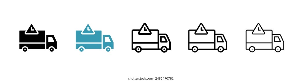 Delivery Delay line icon vector set.