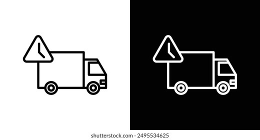 Delivery Delay line icon vector illustration set.