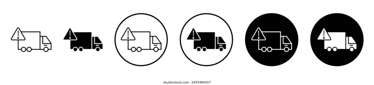 Delivery Delay thin line vector icon set.