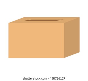 delivery design. box over isolated image. vector graphic