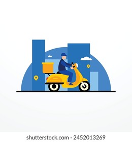 Delivery Design Flat Illustration Vektorgrafik