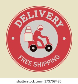 delivery design over beige background vector illustration