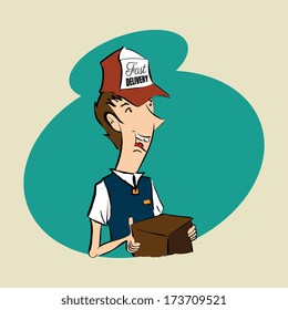 delivery design over beige background vector illustration