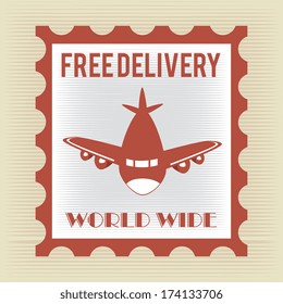 delivery design over beige background vector illustration