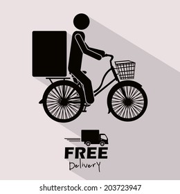 Delivery design over beige background, vector illustration