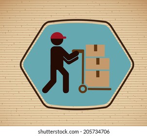 delivery design over beige background vector illustration