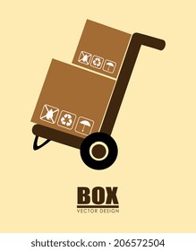 Delivery design over beige background, vector illustration