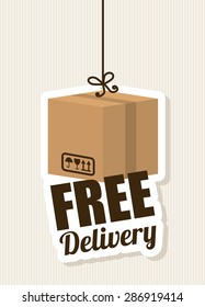 Delivery design over beige background, vector illustration.