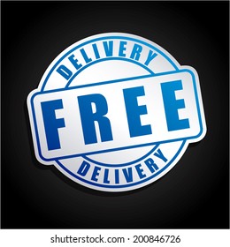 Delivery design over black background vector illustration