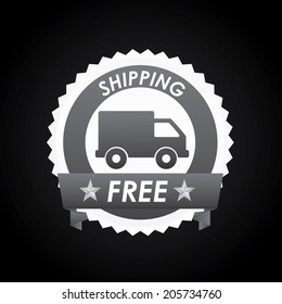 delivery design over black  background vector illustration