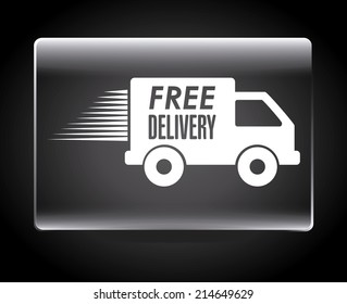 delivery design over black background vector illustration