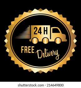 delivery design over black background vector illustration
