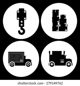 Delivery design over black background, vector illustration
