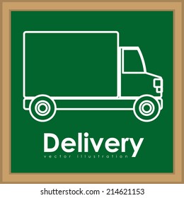 Delivery design over blackboard background,vector illustration