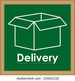 Delivery design over blackboard background,vector illustration