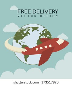 delivery design over blue background vector illustration