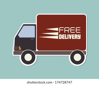 delivery design over blue  background vector illustration