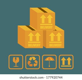 delivery design over blue  background vector illustration