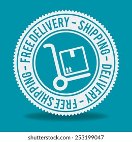Delivery design over blue background, vector illustration.