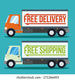 Delivery design over blue background, vector illustration.