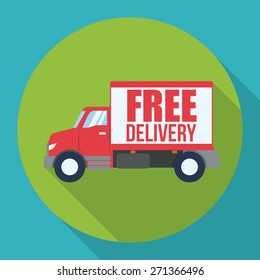 Delivery design over blue background, vector illustration.