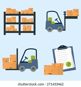 Delivery design over blue background, vector illustration.