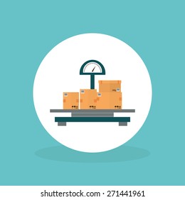 Delivery design over blue background, vector illustration.