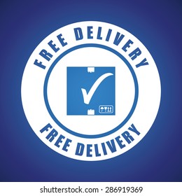 Delivery design over blue background, vector illustration.