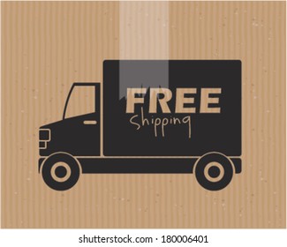 delivery design over brown background vector illustration