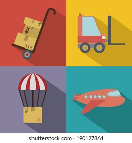 Delivery design over colorful background,vector illustration