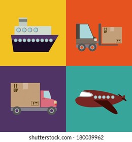 delivery design over colors  background vector illustration