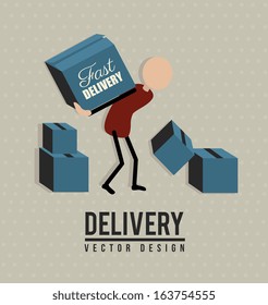 delivery design over dotted background vector illustration 