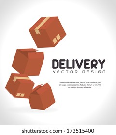 delivery design over gray background vector illustration