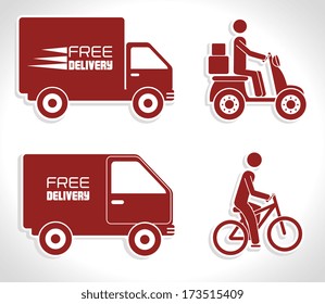 delivery design over gray background vector illustration