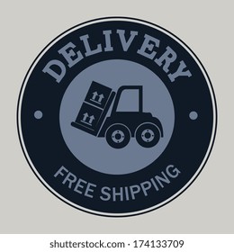 delivery design over gray background vector illustration