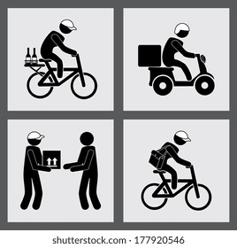 delivery design over gray  background vector illustration
