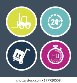 delivery design over gray  background vector illustration