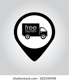 Delivery design over gray background, vector illustration
