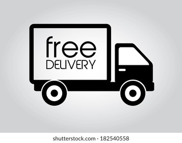Delivery design over gray background, vector illustration