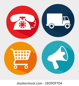 Delivery design over gray background, vector illustration