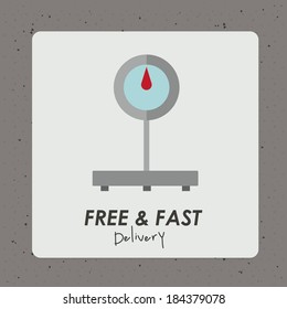 Delivery design over gray background, vector illustration
