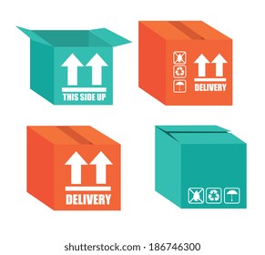 Delivery design over gray background, vector illustration
