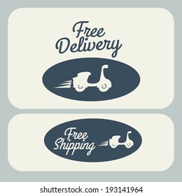Delivery design over gray background, vector illustration