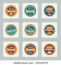 Delivery design over gray background, vector illustration