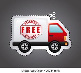 Delivery design over gray background vector illustration